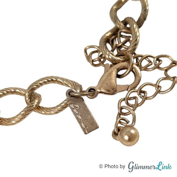 Black & Gold Tone Beaded Mesh Bib Statement Necklace - Picture 7 of 8